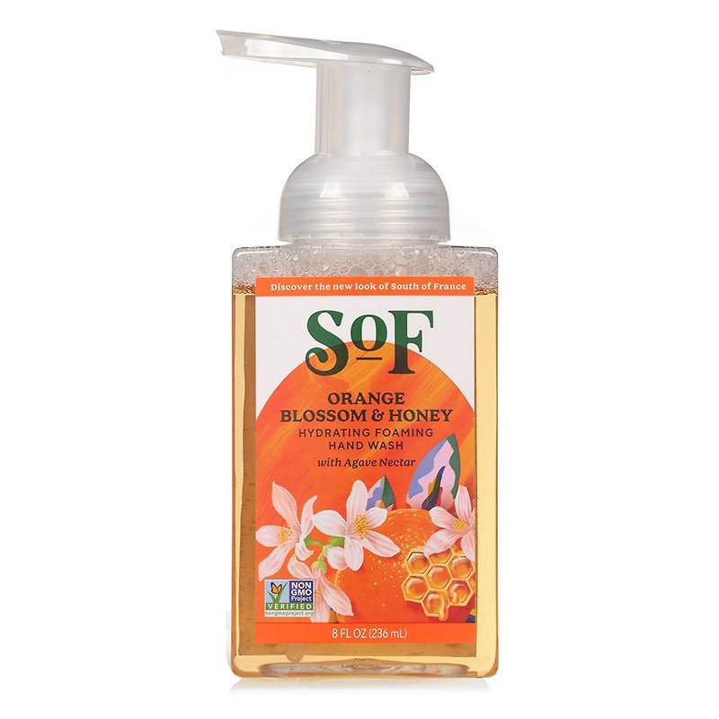 South of France Herbal Essential Oil Hand Wash Mousse-Neroli Honey 236mL - Hand Soaps & Sanitzers - Other Materials Orange