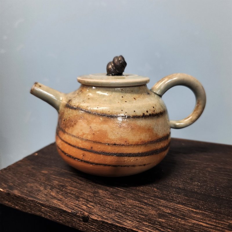 柴燒瓷土 / 絞泥茶壺 - 茶壺/茶杯/茶具 - 陶 黑色