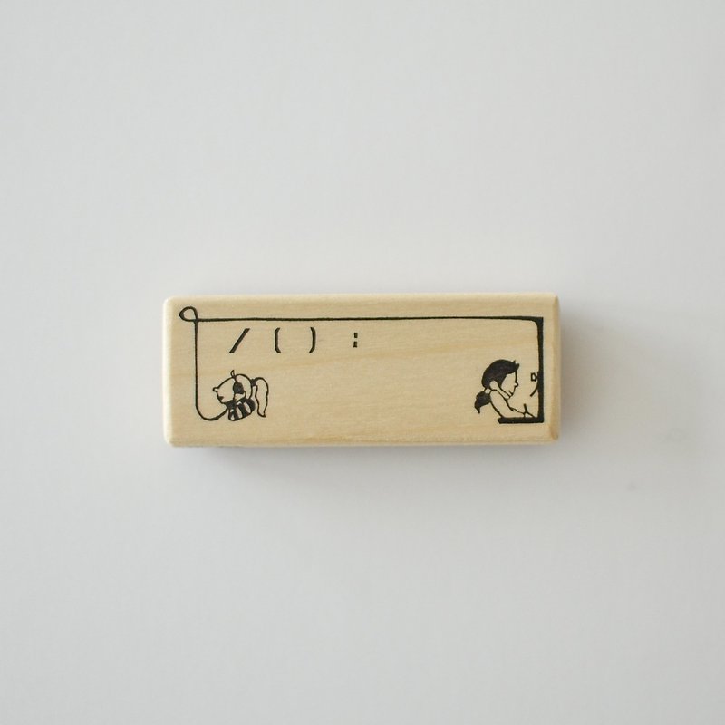 Handmade rubber stamp "Telephone contact" - ตราปั๊ม/สแตมป์/หมึก - ยาง สีนำ้ตาล