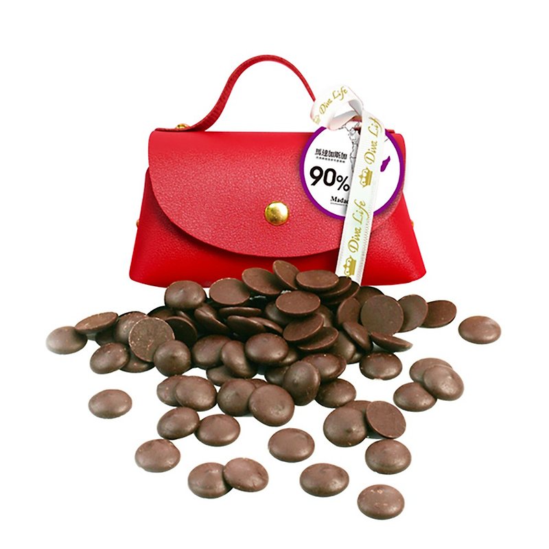 【Diva Life】Blooming Sweetness-Mini Small Bag Chocolate-Red 90% - Chocolate - Other Materials Brown