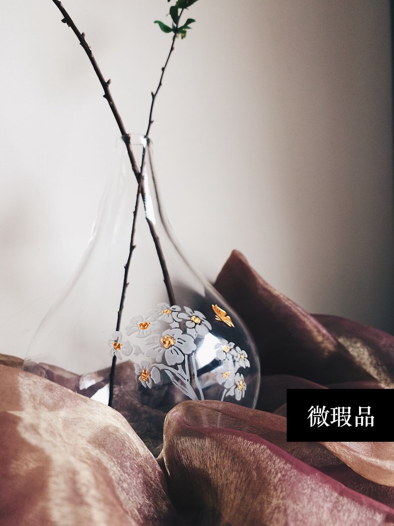 Venus Healing Handmade Mouthblown Glass Vase - เซรามิก - แก้ว สีทอง