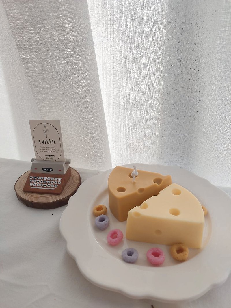 Strawberry Cheese Slice Cake Candle - Candles & Candle Holders - Wax 