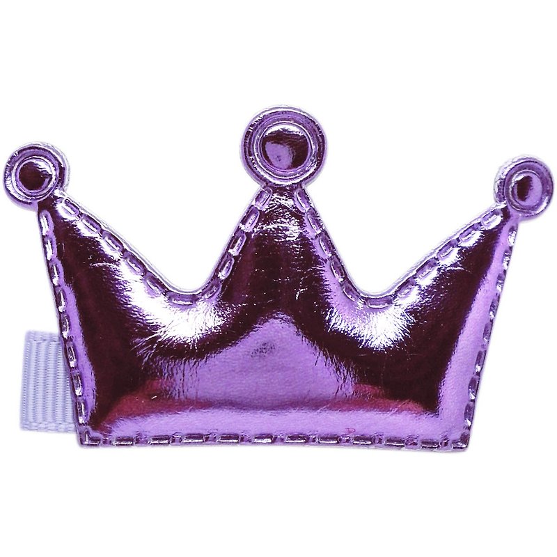 Cutie Bella Crown Hair Clip Full Covered Fabric Handmade Hair Accessories Crown-Lilac - Hair Accessories - Polyester Purple