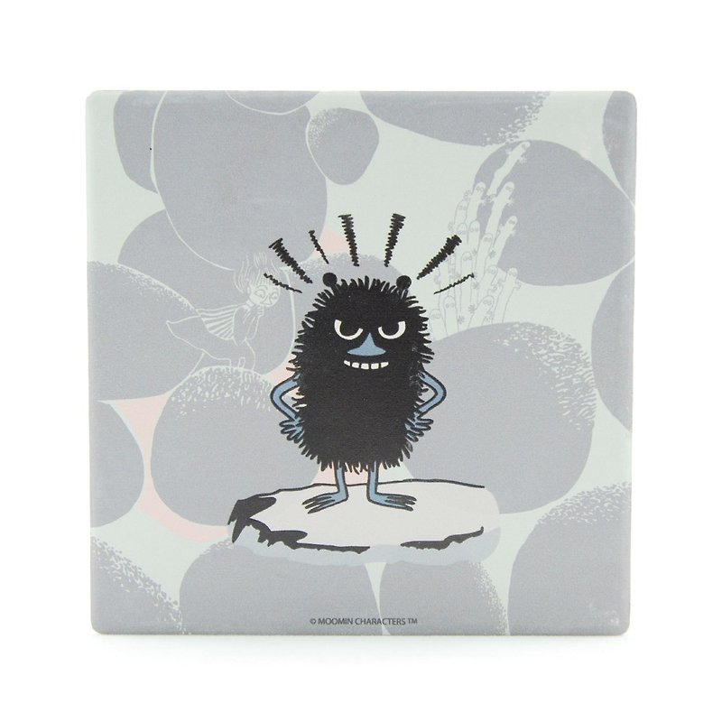 Moomin 噜噜 米 Authorization-Suction Coaster- 【阿丁】 (Round / Square) - Coasters - Pottery Gray