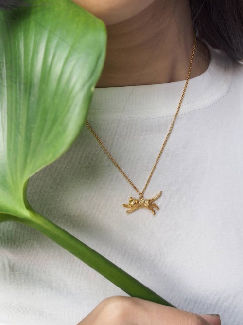 飛び跳ねる猫 ペンダント ネックレス、925 スターリングシルバー 猫 飛び跳ねる猫 ペンダント ネックレス、925 スターリングシルバー 猫