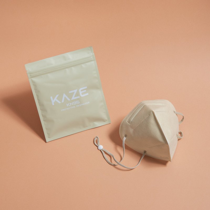 KAZE 3D立體口罩 米黃 (一盒十片入) - 口罩/口罩收納套 - 其他人造纖維 黃色