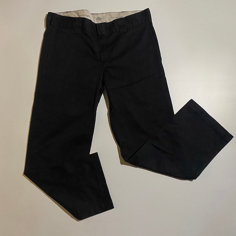Dickies--wide trousers--vintage by Liangguangshi-- - กางเกงขายาว - วัสดุอื่นๆ สีดำ