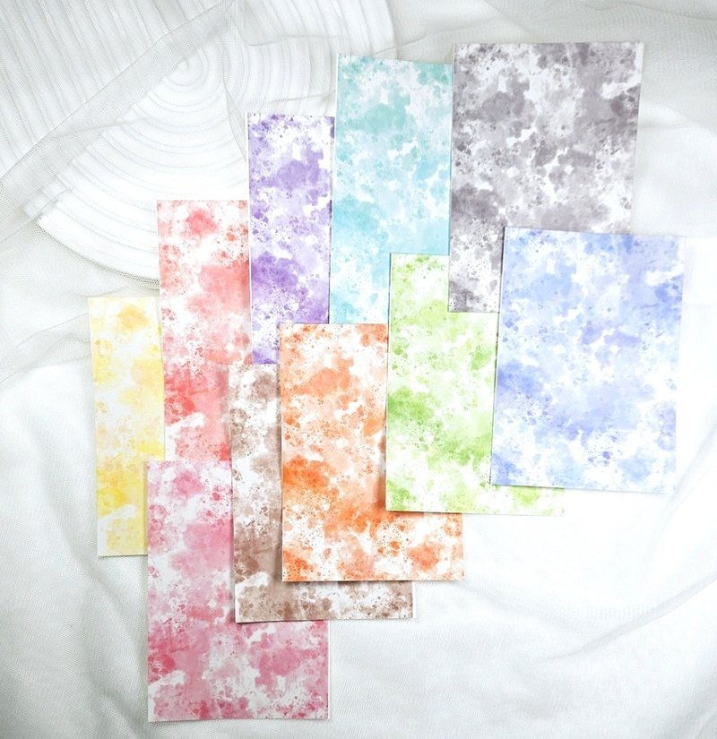 Fluffy Watercolor Tracing Paper - 便條紙/便利貼 - 紙 多色