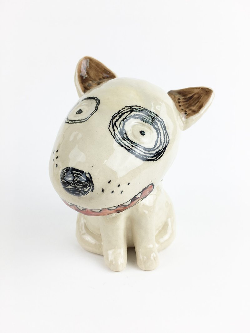ちょっといい粘土手作り三次元の装飾_リベット犬の首輪02 - 花瓶・植木鉢 - 紙 ホワイト