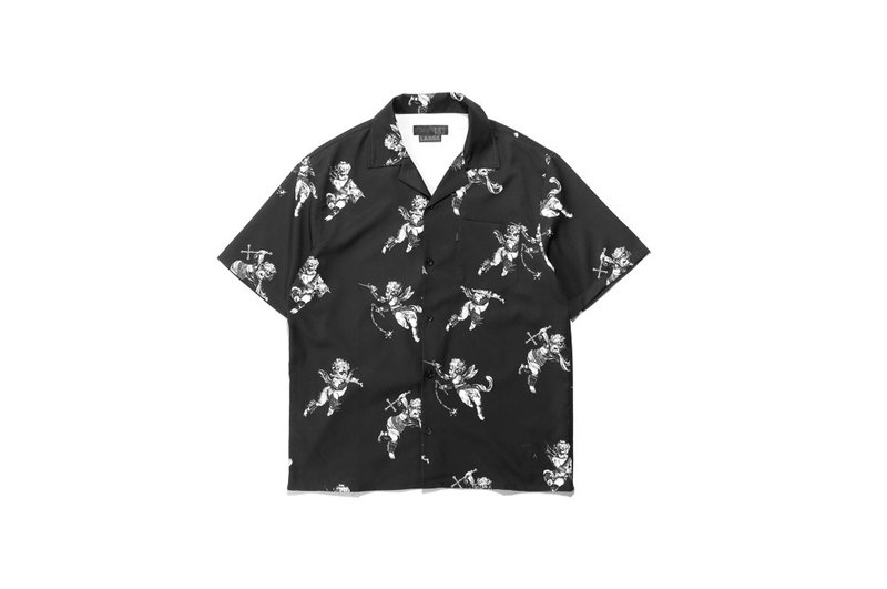 VANDAL 小天死滿版短袖襯衫 - 男襯衫/休閒襯衫 - 聚酯纖維 黑色