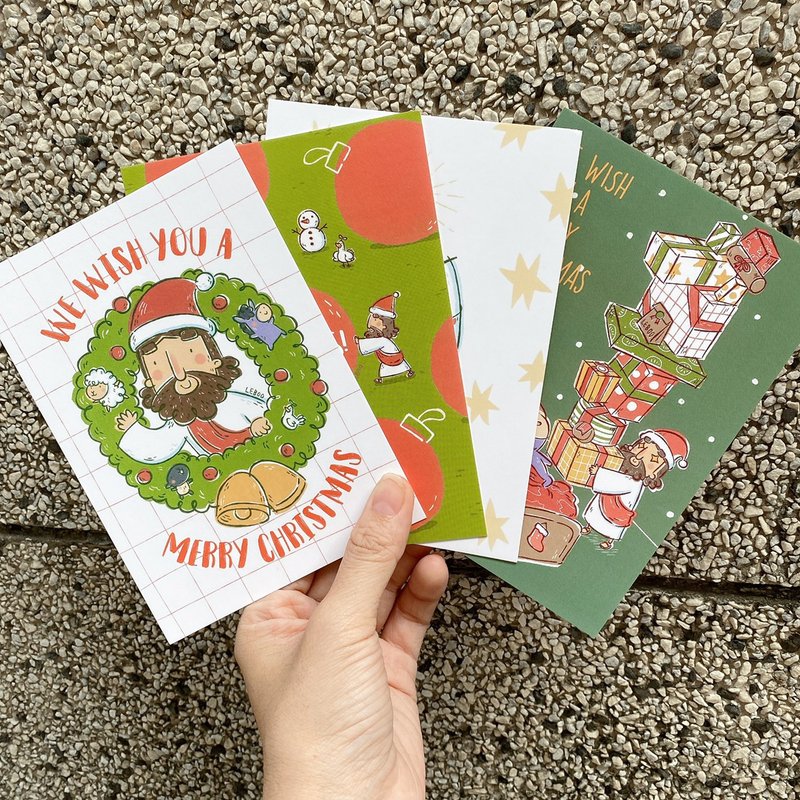 Christmas postcard set (4 sheets) - การ์ด/โปสการ์ด - กระดาษ 