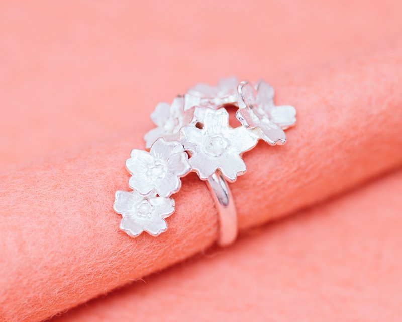 桜 リング シルバー (花びら6枚タイプ) - 戒指 - 銀 銀色