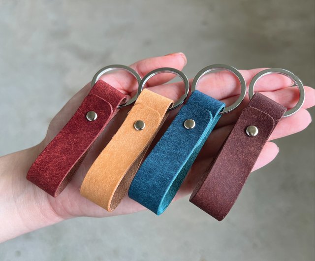 LEATHER Keychains, Key Fob, Cool Leather Keychains, Engrave Key