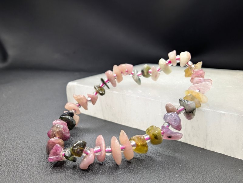 碧璽隨形 Tourmaline  手串 手鍊 天然水晶 水晶手鍊 - 手鍊/手環 - 水晶 