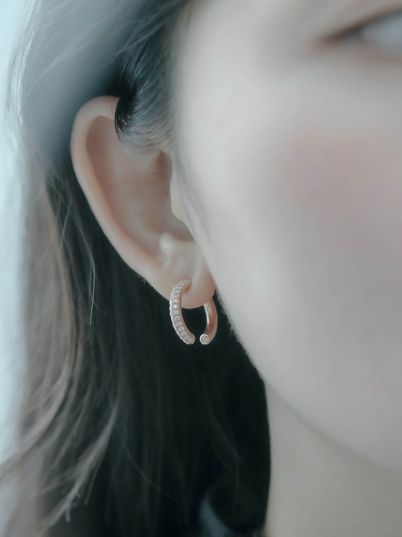 hoshikuzu earrings sterling silver stardust earrings - ต่างหู - เงินแท้ สีเงิน