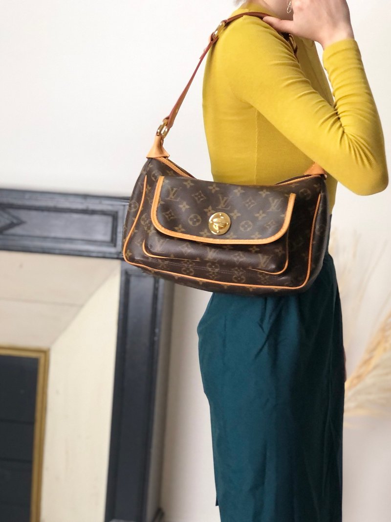 【 日本直送　名牌中古包 】LOUIS VUITTON モノグラム ショルダーバッグ ブラウン ターンロック ティカルGM セミショルダーバッグ tah25n - 側背包/斜背包 - 防水材質 咖啡色