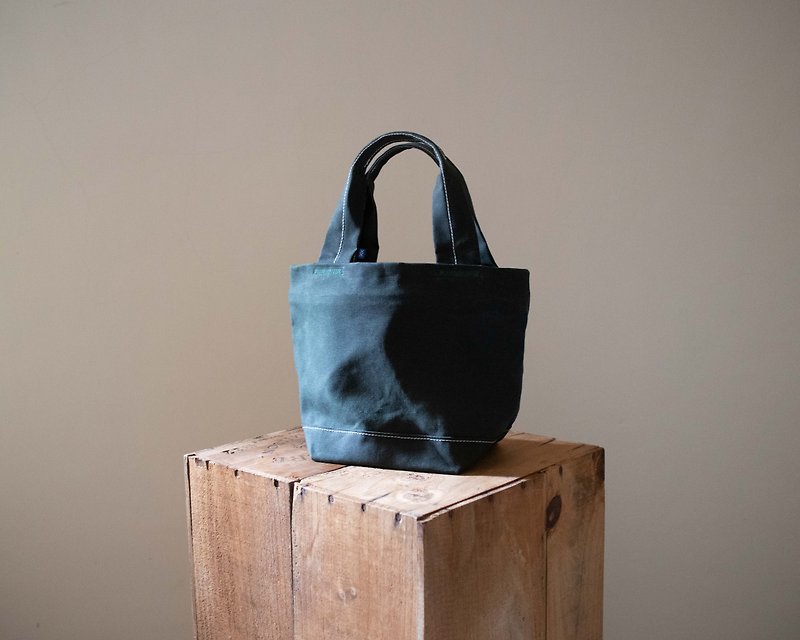 Beeswaxed Bento | Dark Green - Handbags & Totes - Cotton & Hemp Green