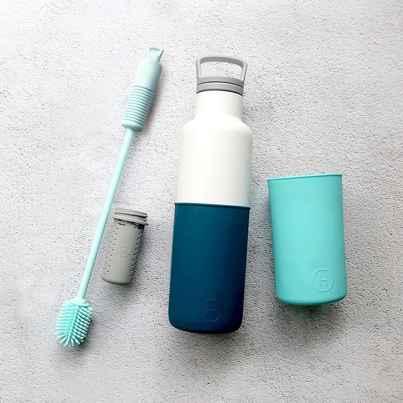 【Pinkoi Value 4-in-1 Set】White Bottle Discount Combination - กระติกน้ำ - โลหะ สีน้ำเงิน