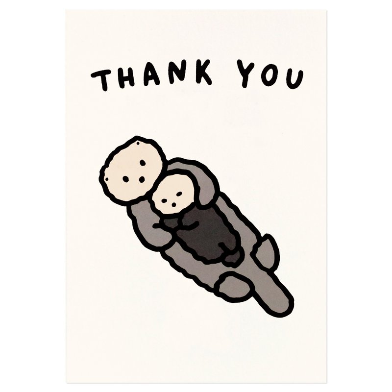 thank you card sea otter - Cards & Postcards - Paper 