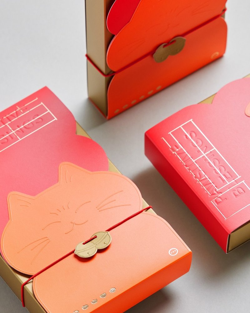 Pawsitive Blessings - 利是封/紅封包/礼封 (箔押し名入れ-96枚/4箱) - ご祝儀袋・ポチ袋 - 紙 