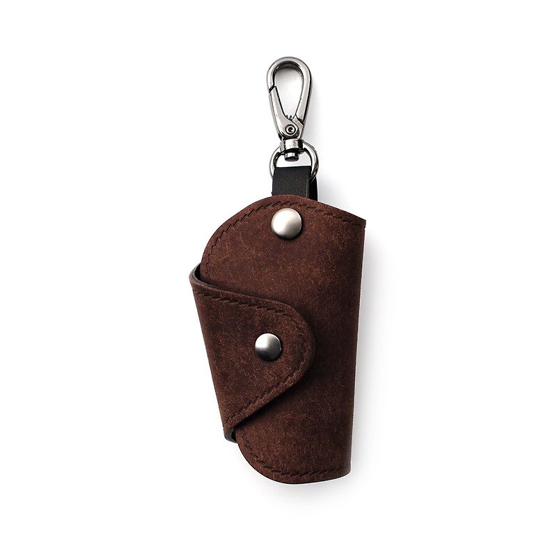 Genuine Leather Keychains Brown - PUEBLO I Car Key Holder Smart Key