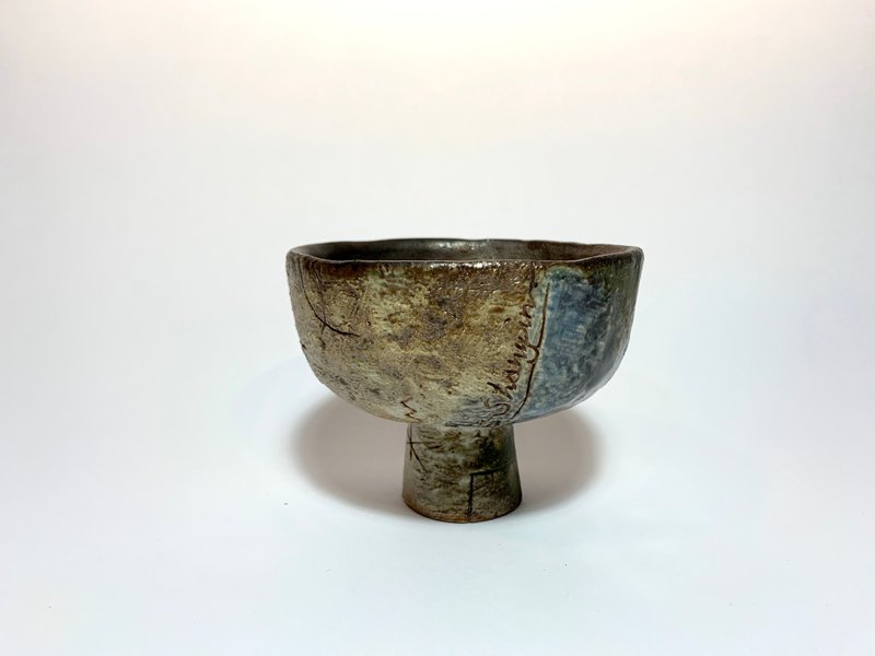 Bird's Eye View Series Firewood Tea Bowl - ถ้วย - ดินเผา สีนำ้ตาล