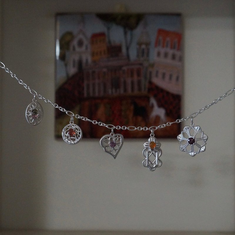 Universal style single drop earrings in 925 Silver - สร้อยคอ - เงินแท้ 