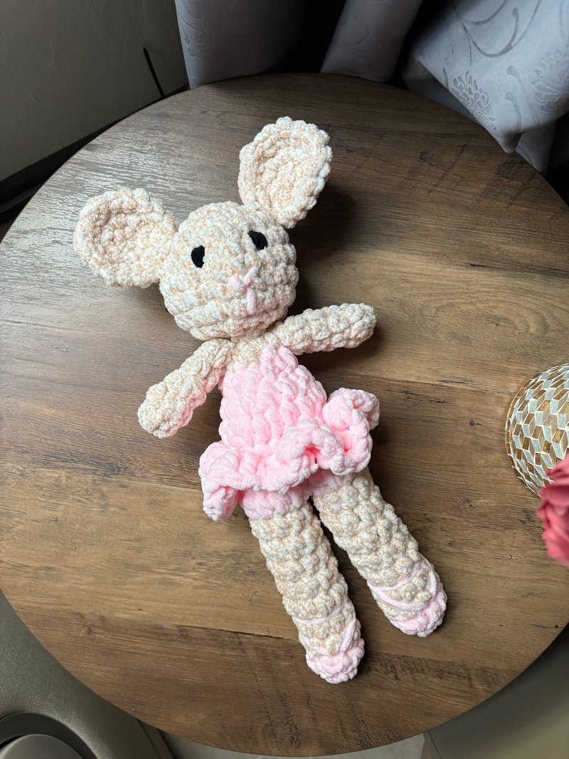 Ballerina Mouse Crochet - 玩偶/公仔 - 聚酯纖維 粉紅色