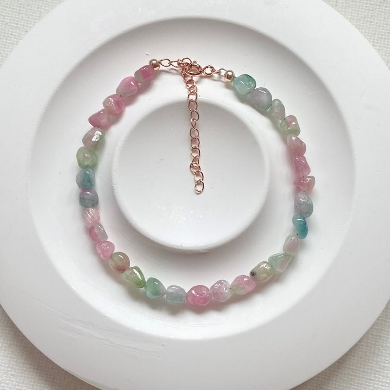 Small fresh Bilu jelly bean bracelet - สร้อยข้อมือ - คริสตัล 