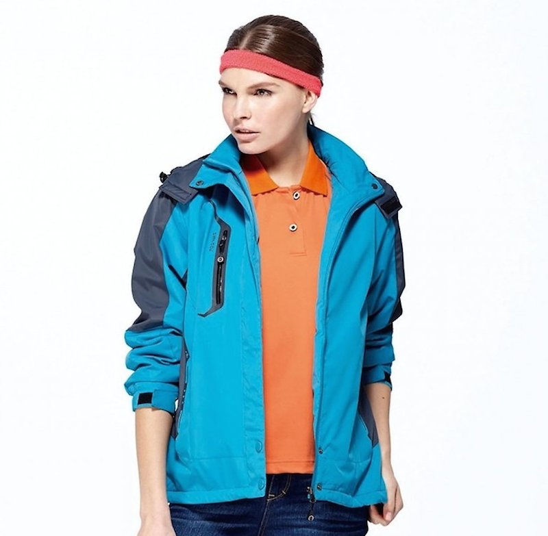 Waterproof single-piece jacket Christmas exchange gift - Women's Casual & Functional Jackets - Polyester Blue