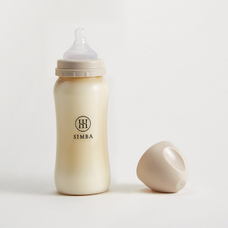 [Simba Little Lion King Simba] Honey Platinum PPSU Wide Mouth Anti-Colic Feeding Bottle 360ml-Suitable for all ages - ขวดนม/จุกนม - วัสดุอื่นๆ สีกากี