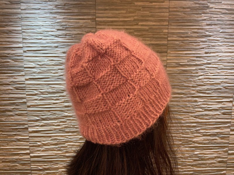 Hand-woven wool hat-only this one-pink purple - หมวก - วัสดุอื่นๆ สีม่วง