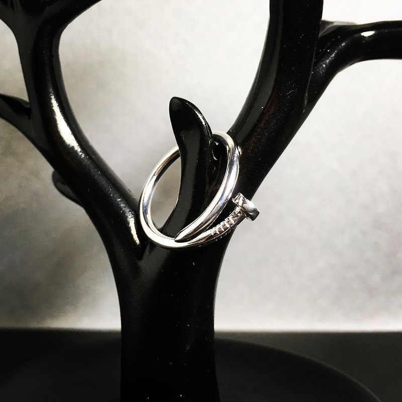 925 Blunt Silver Open Ring - แหวนทั่วไป - โลหะ สีเทา