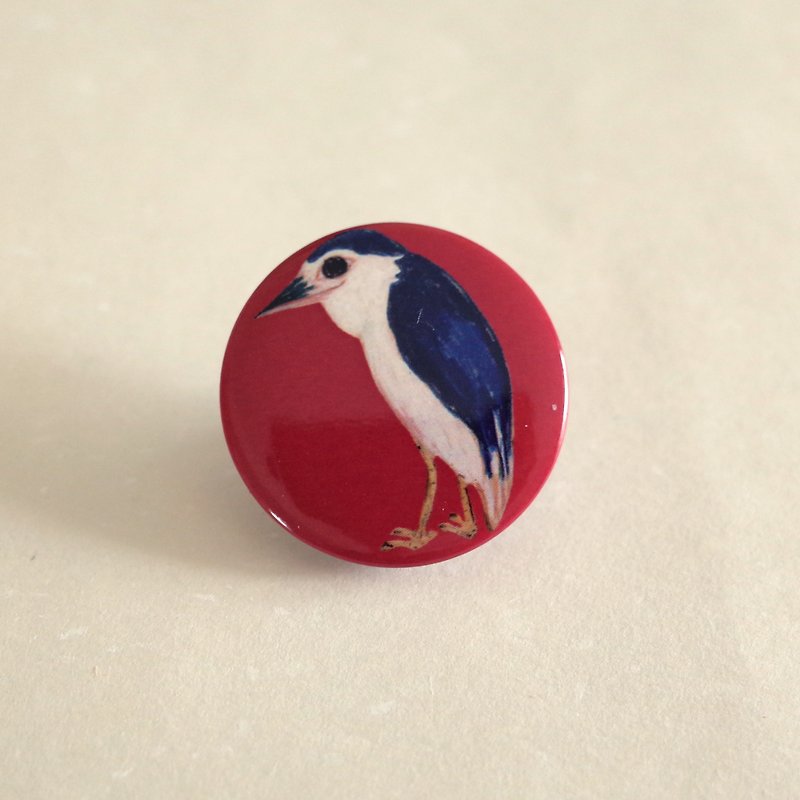 Mystery Dark Light Bird _ Little Badge - Badges & Pins - Plastic Red