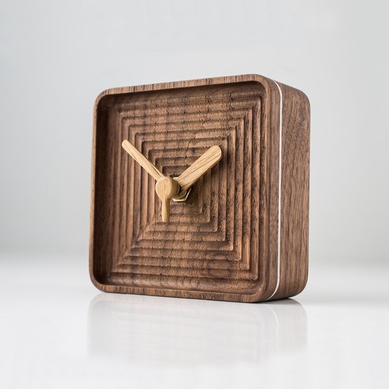 原木時鐘 , 實木桌鐘 - 時鐘/鬧鐘 - 木頭 金色