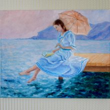 バラの花オリジナルアート油絵壁の装飾白いバラ - ショップ