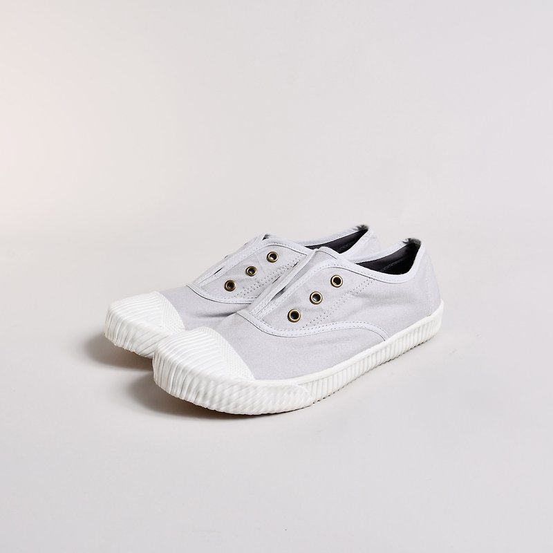 Zero code discount casual shoes FREE+ gray cherry white - รองเท้าลำลองผู้หญิง - ผ้าฝ้าย/ผ้าลินิน สีเทา