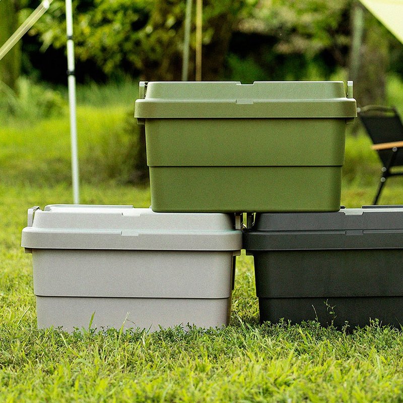 Second Generation TRUNK CARGO【50S】Japanese Outdoor Flip Cover Pressure Resistant Storage Box (Deep Type) - 50L - กล่องเก็บของ - พลาสติก สีเขียว