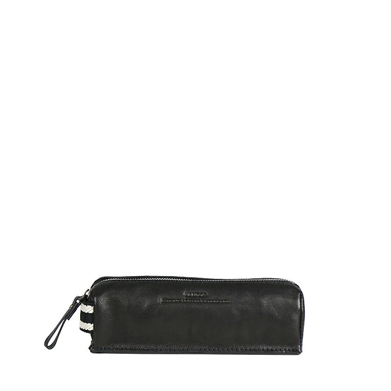 Pencial handsome sports style leather pencil case - Pencil Cases - Genuine Leather Black