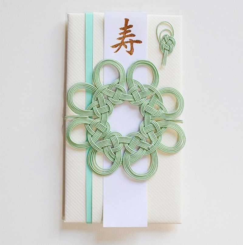 Flower lover gift bag that can be used as a coaster mint green - Other - Paper Green
