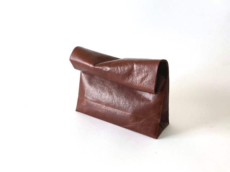 KAMIBUKURO (paper bag) large domestic cowhide Brown - Other - Genuine Leather Brown