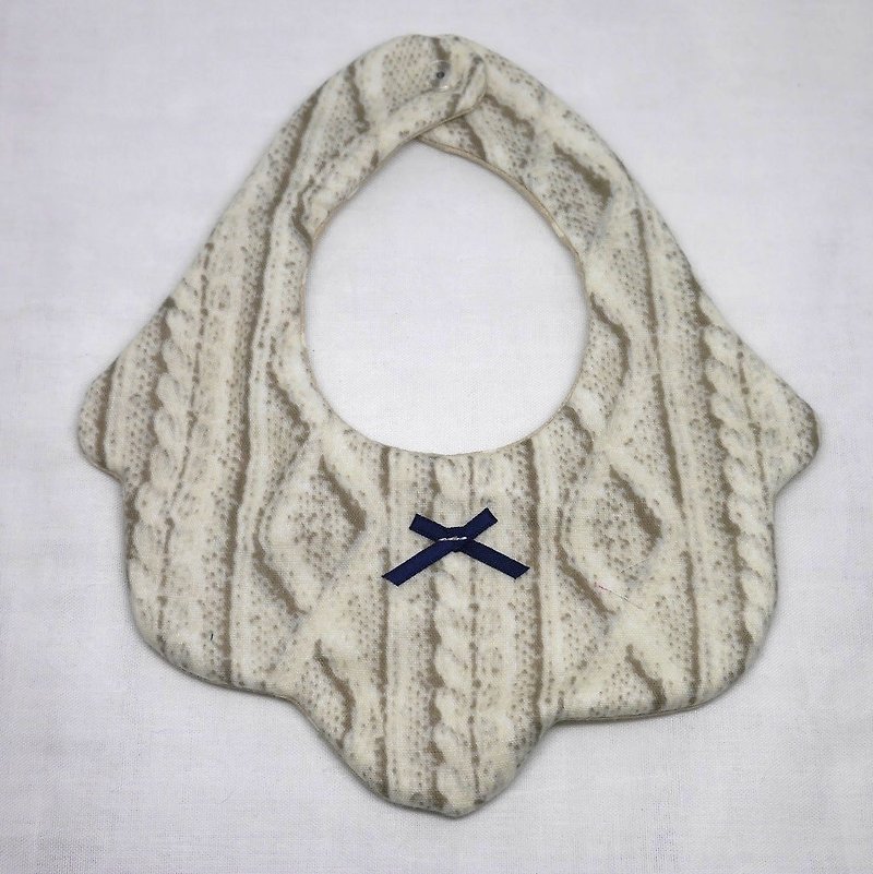 Japanese Handmade 8-layer-gauze Baby Bib/ - ผ้ากันเปื้อน - ผ้าฝ้าย/ผ้าลินิน ขาว