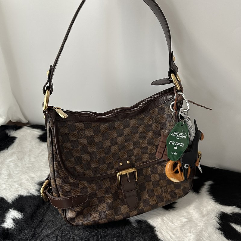 中古品 LOUIS VUITTON ルイ・ヴィトン ダミエ ジェミニ ショルダーバッグ - ショルダーバッグ - 革 ブラウン