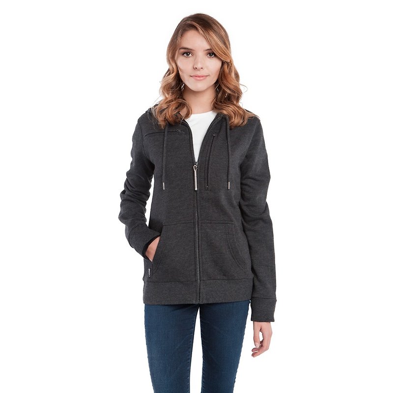 BAUBAX SWEATSHIRT多機能フード付きジャケット（女性用）-チャコール - ブレザー・コート - コットン・麻 グレー