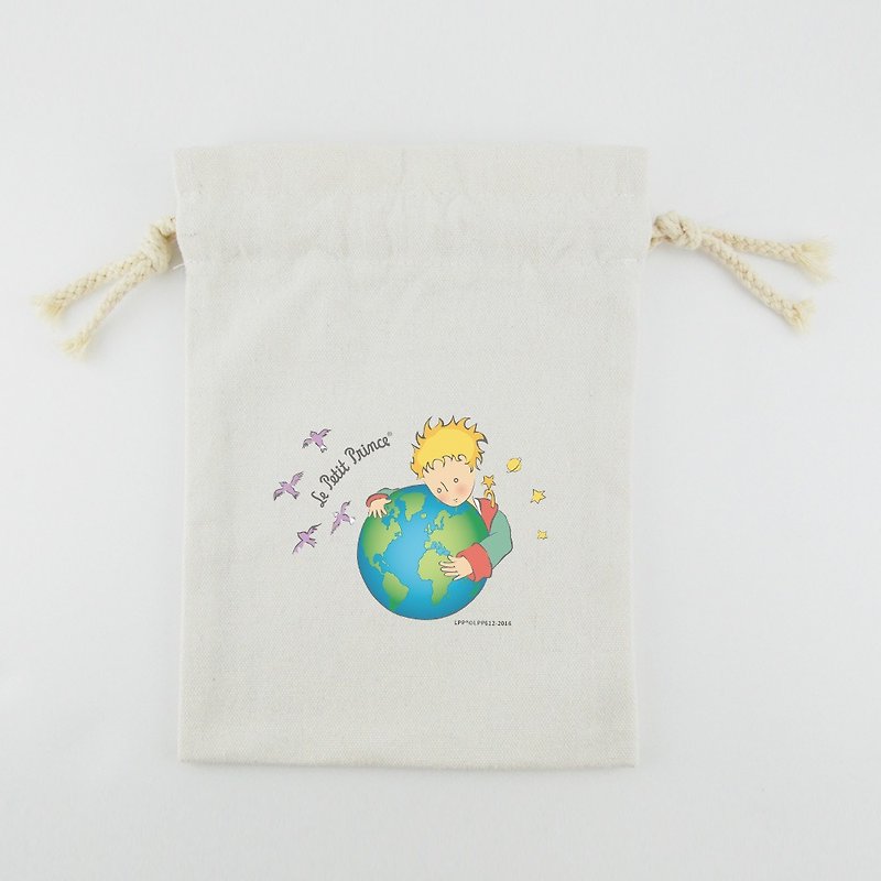 小王子經典版授權 - 束口袋(小)：【第七個星球-地球】 - 其他 - 棉．麻 綠色