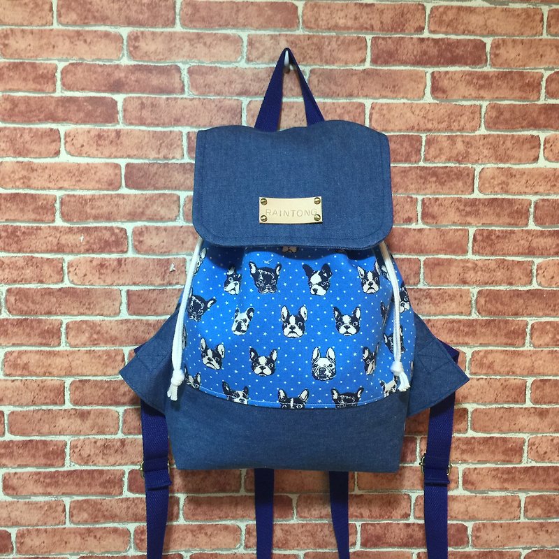 When the blue magic fight meets the blue cowboy backpack/free printed name tag - Backpacks - Cotton & Hemp Blue