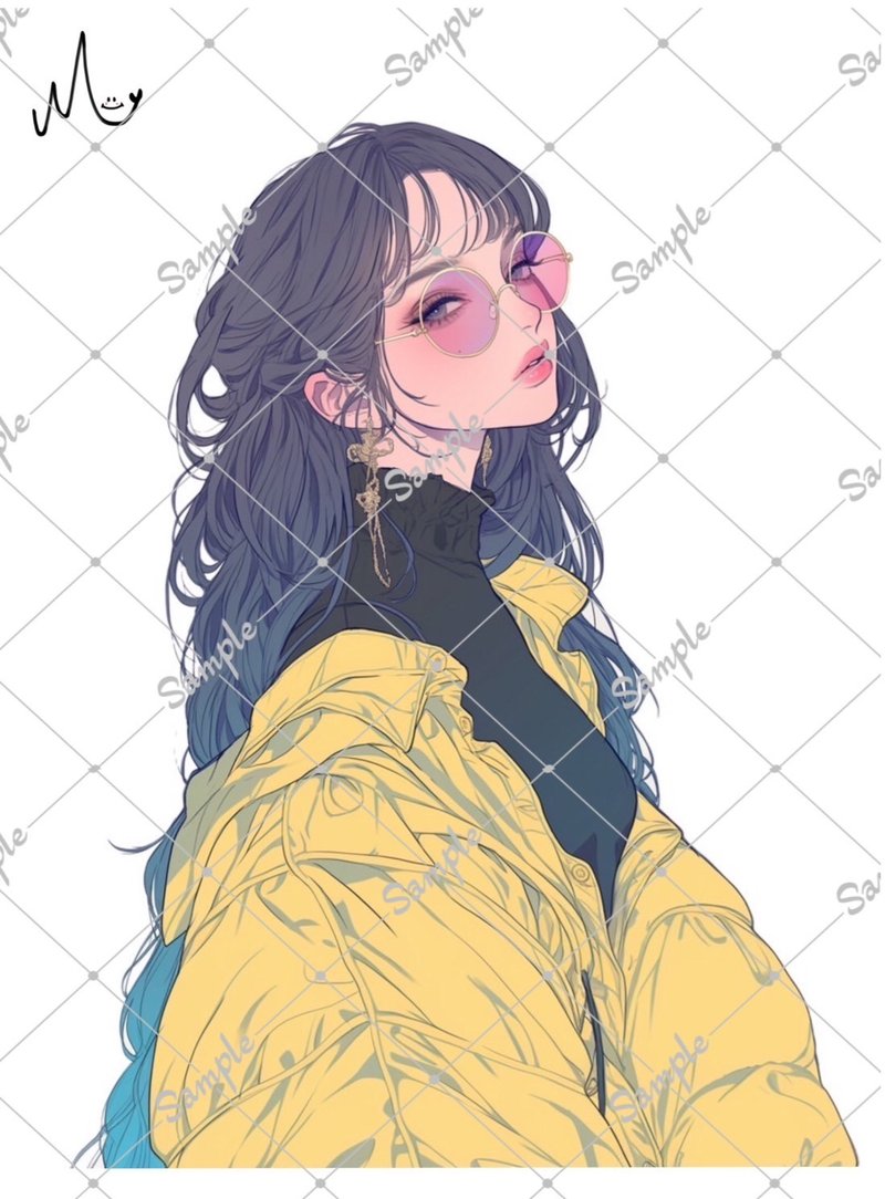 オリジナル人物ステッカー - 貼紙 - 紙 