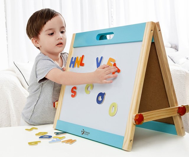 Shop Discovery Kids Little Kid's Wood Easel Tabletop Toy