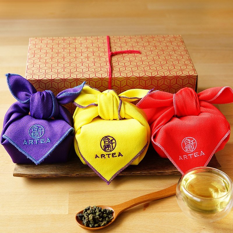 [3 selected tea gift boxes] color towel series (hand-made tea 50gX3) ARTEA - Tea - Other Materials Multicolor