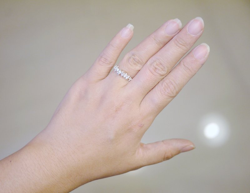 【Jin Xia Lin‧ Sterling Silver】 Morning Dew Ring - แหวนทั่วไป - โลหะ 